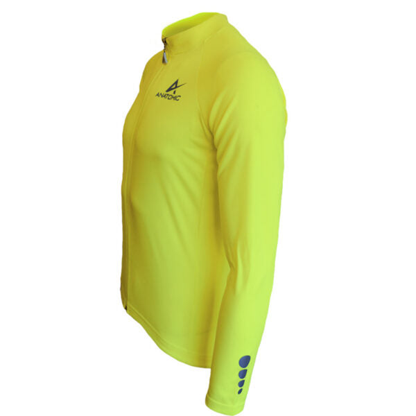 Yellow Vizi Longsleeve Performance Cycling Shirt