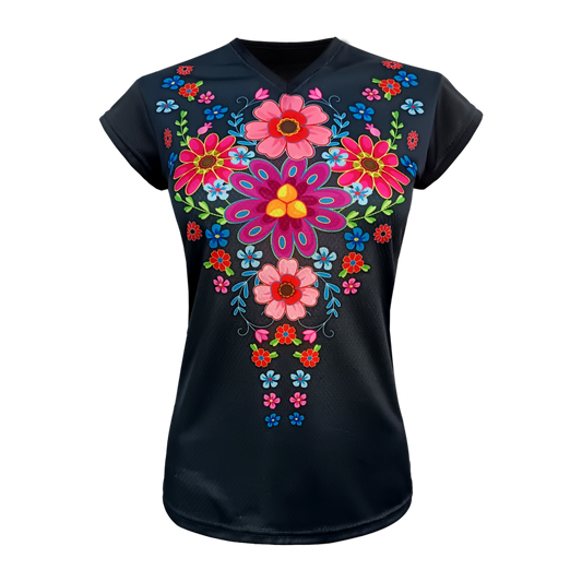 Boho Chic Ladies Cap Sleeve Running T-shirt