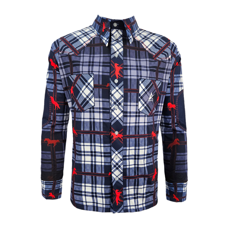 Check Mens Button Shirt