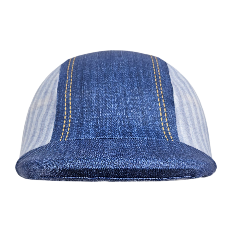 Denim Red Lycra Helmet Cover