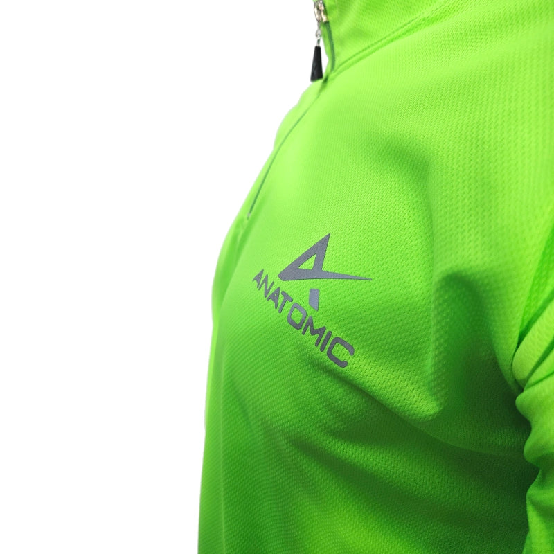 Green Vizi Longsleeve Running Shirt with Thumbhole