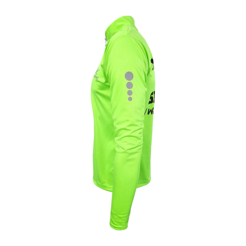 Green Vizi Longsleeve Running Shirt with Thumbhole