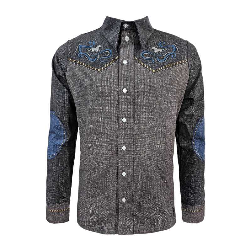Gray Mens Button Shirt
