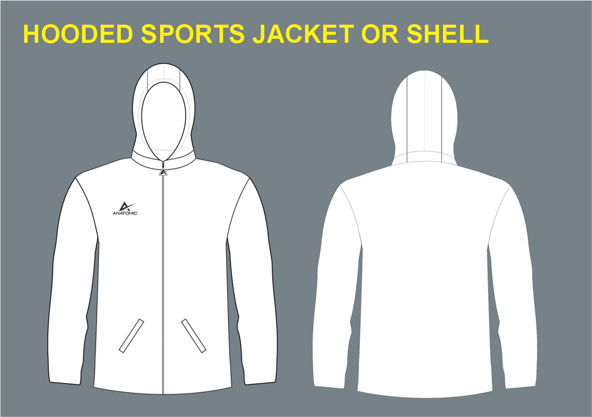HOODED SPORTS JACKET OR SHELL
