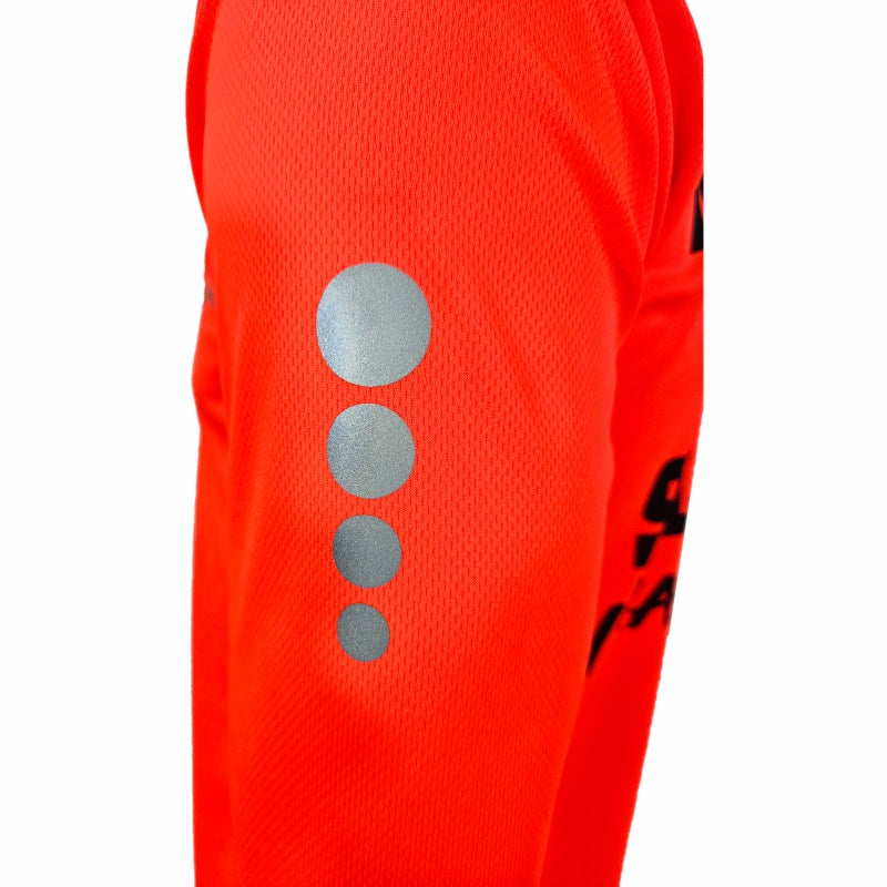Orange Vizi Longsleeve Running Shirt with Thumbhole