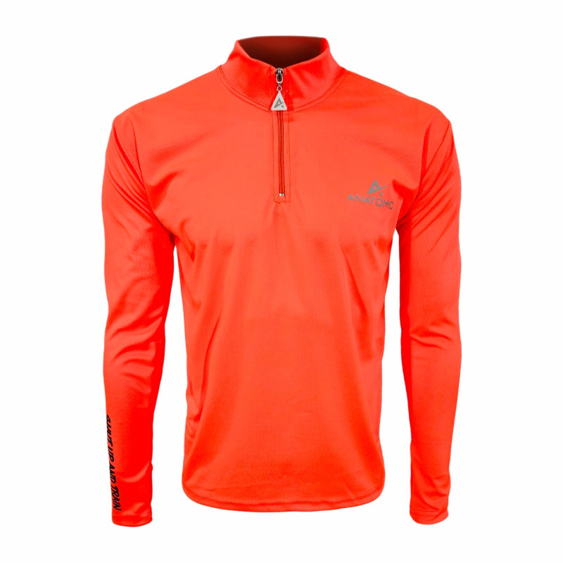 Orange Vizi Longsleeve Running Shirt with Thumbhole