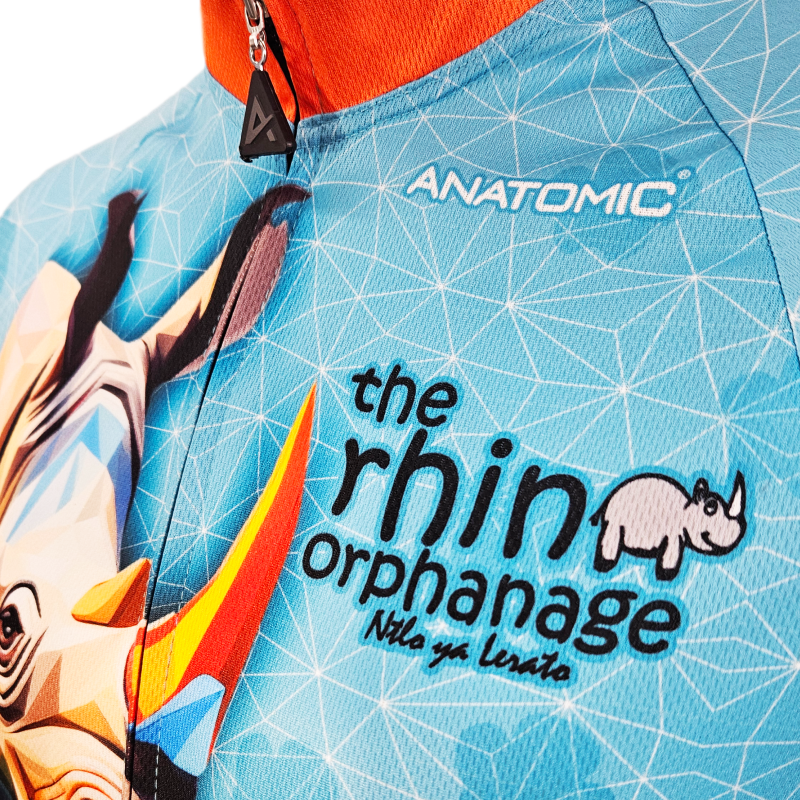 Save the Rhinos Blue Cycling Jersey