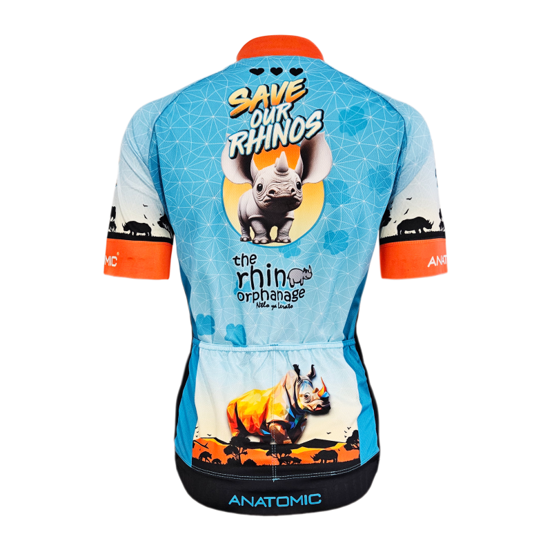 Save the Rhinos Blue Cycling Jersey