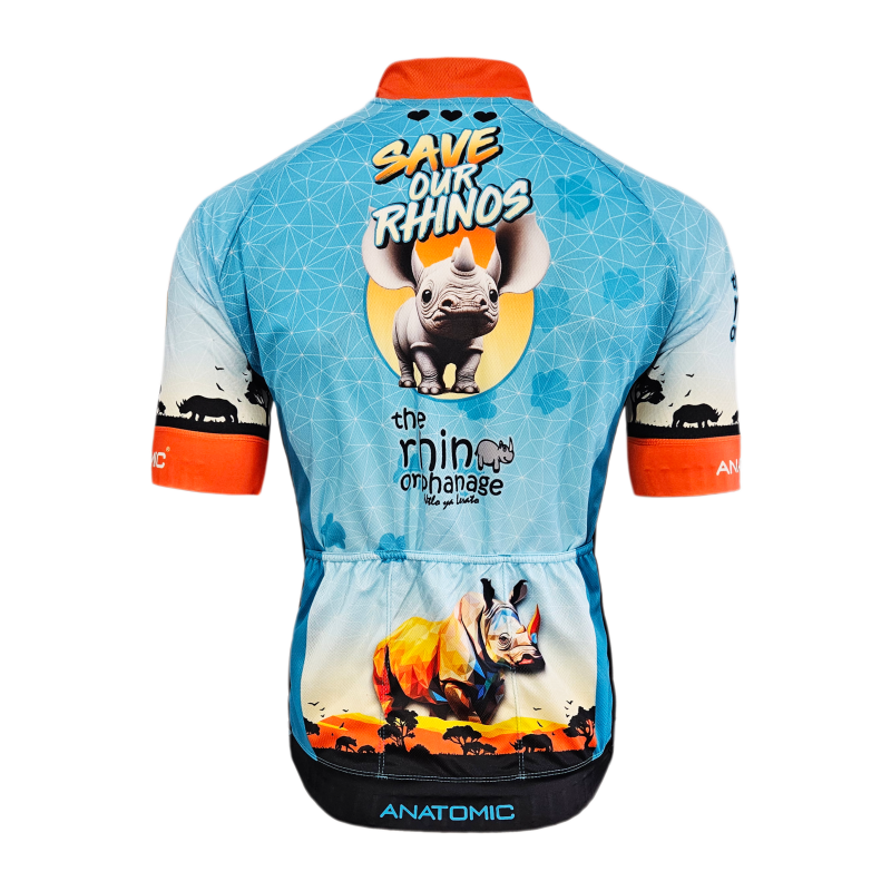 Save the Rhinos Blue Cycling Jersey