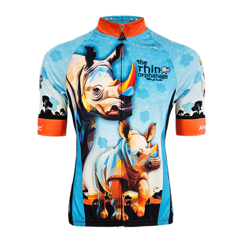 Save the Rhinos Blue Cycling Jersey