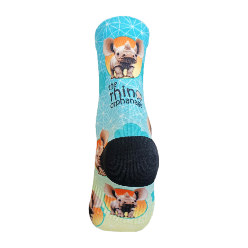Save the Rhinos Blue Socks