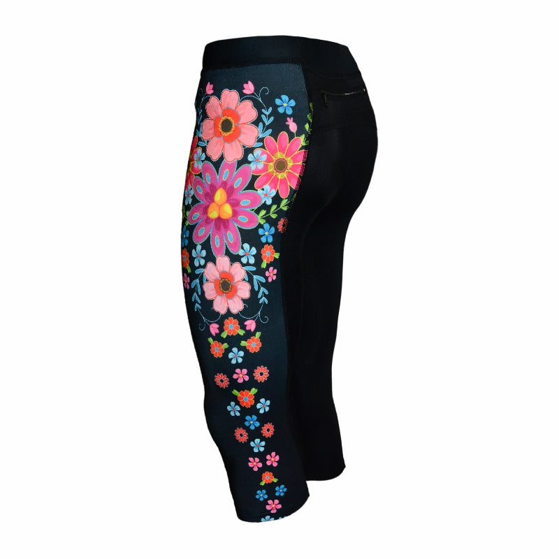 Boho Chic Ladies Capri Running Tights