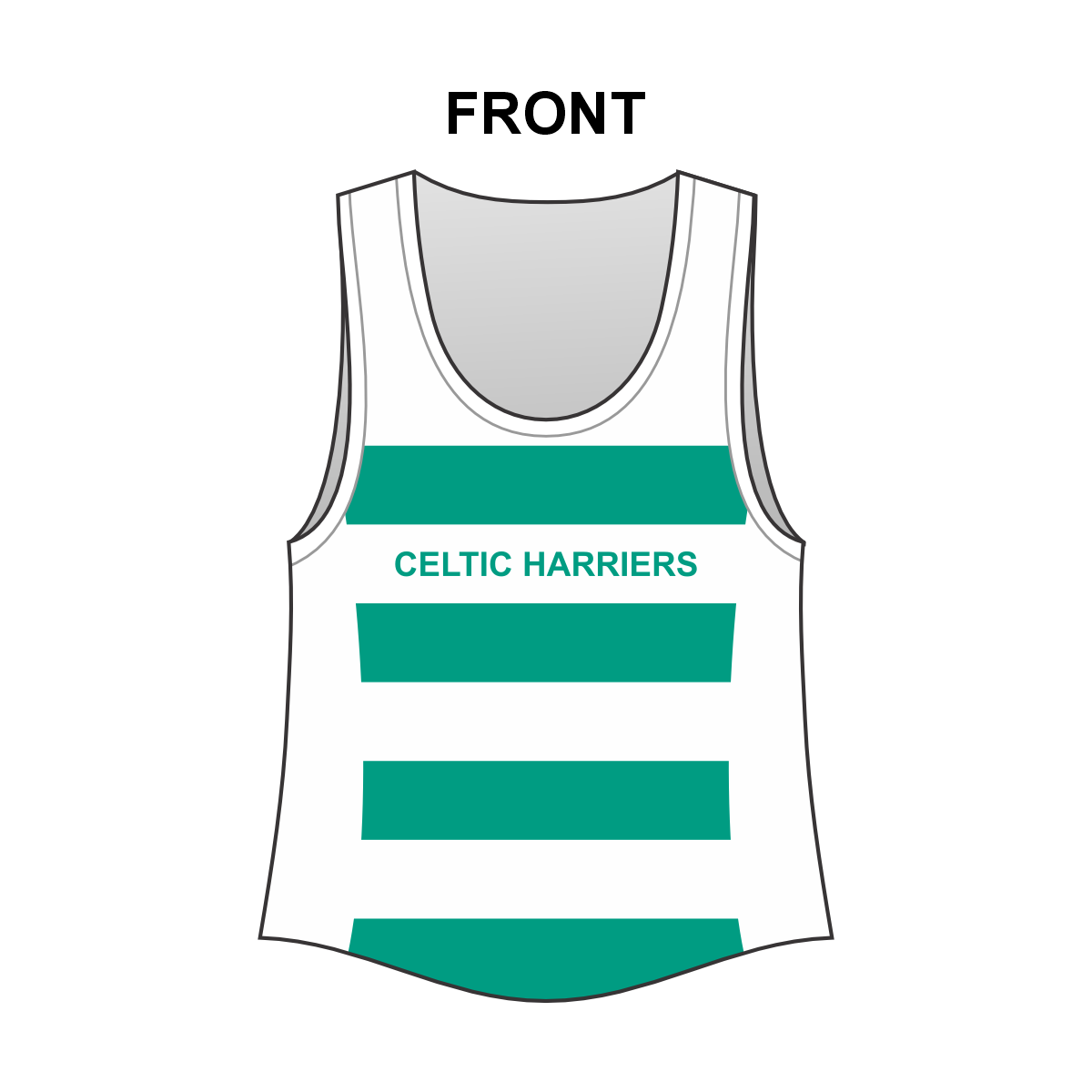 Celtic Harriers Standard Vests