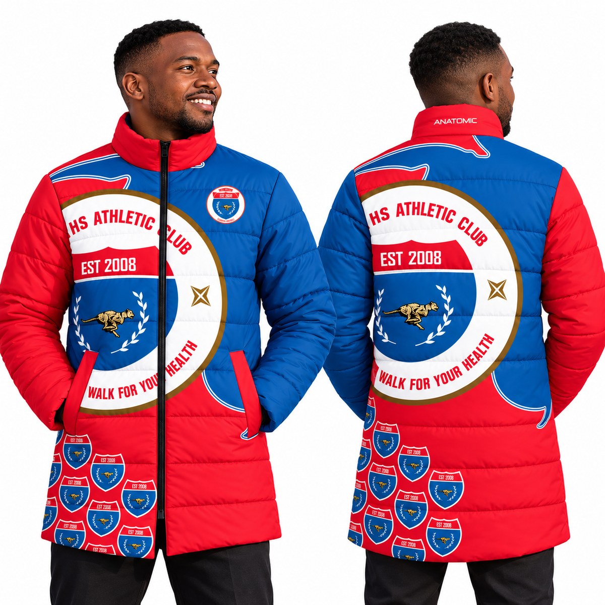 Cheetahs Mid-Length Puffer Jacket - UNISEX
