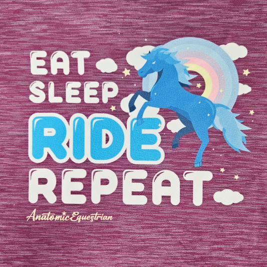 Eat sleep ride Ladies  T-Shirt