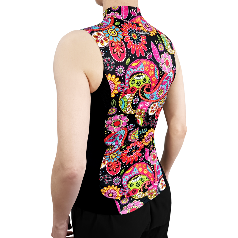 Floral Fusion Ladies Sleeveless Cycling Shirt