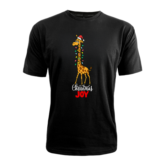 Xmas Giraffe Mens T-shirt