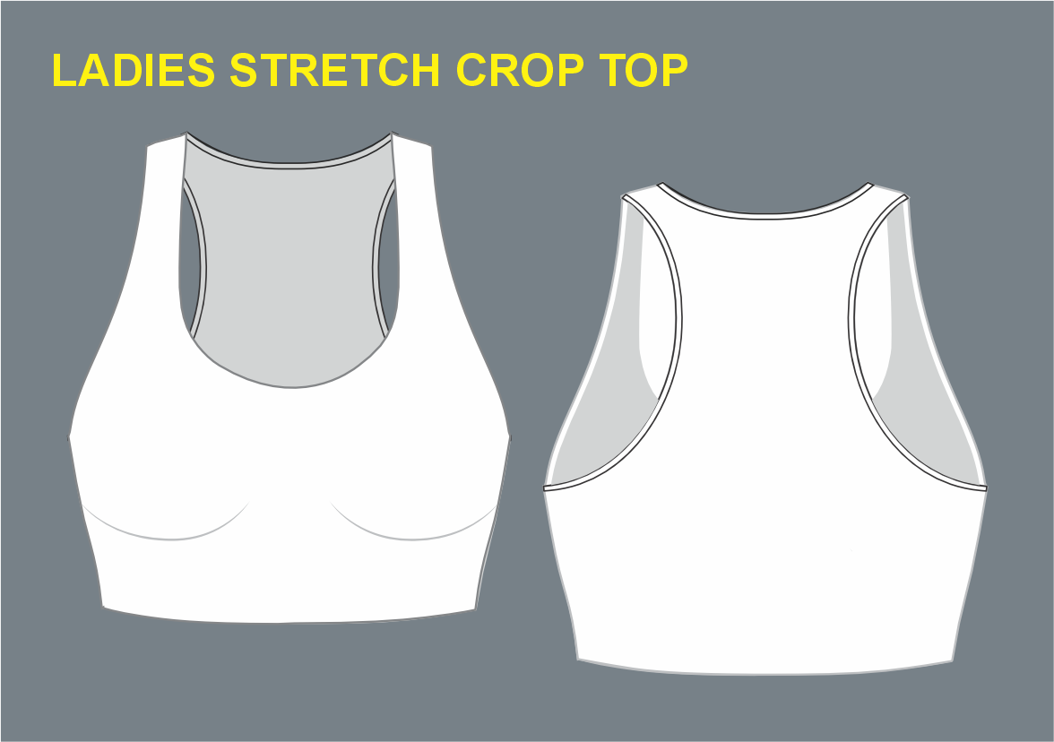LADIES STRETCH CROP TOP