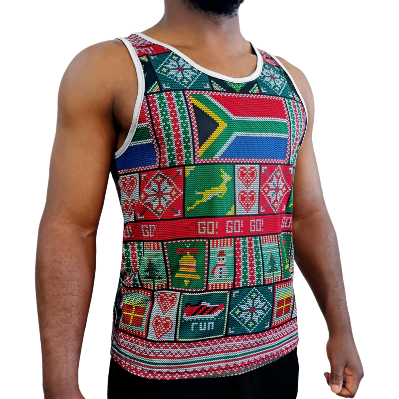 Mzansi Xmas Mens Running Vest
