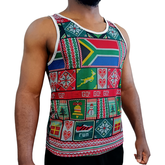 Mzansi Xmas Mens Running Vest