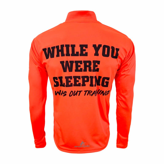 Orange Vizi Longsleeve Running Shirt with Thumbhole