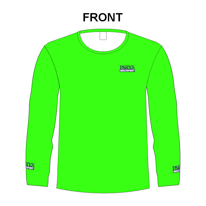 Parys Multisport GREEN Mens and Ladies T-Shirt Long Sleeve