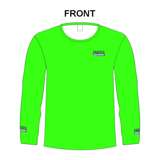 Parys Multisport GREEN Mens and Ladies T-Shirt Long Sleeve