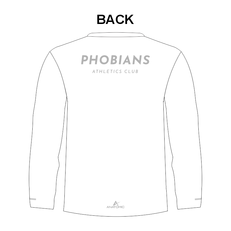 Phobians Mens and Ladies Slimfit Shirt Long Sleeve WHITE