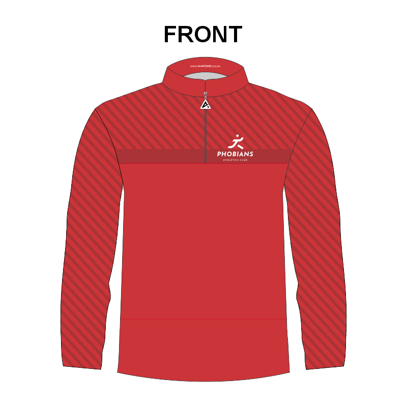 Phobians Mens and Ladies RED Winter Training Top