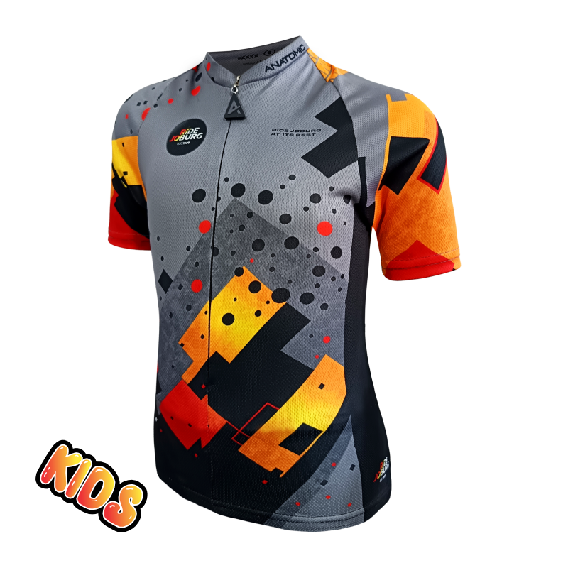 Ride Joburg Kids Cycling Jersey Grey