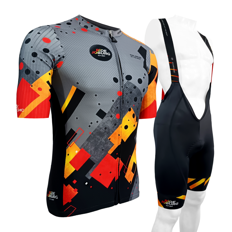 Ride Joburg Biotomic Jersey Grey and Bib COMBO