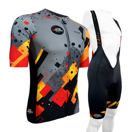 Ride Joburg Biotomic Jersey Grey and Bib COMBO
