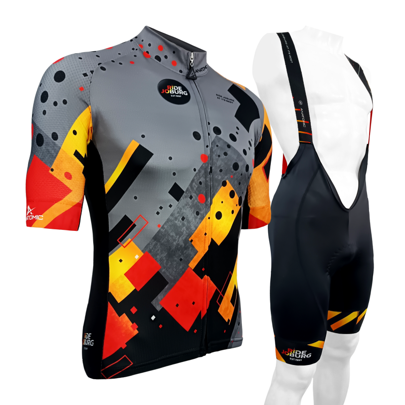 Ride Joburg Elite Jersey Grey and Bib COMBO