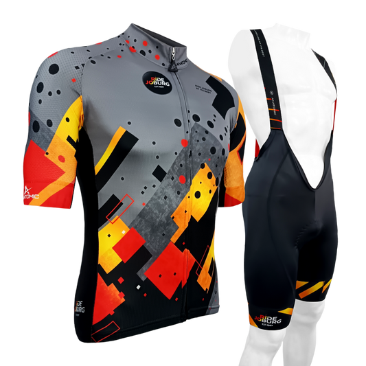 Ride Joburg Elite Jersey Grey and Bib COMBO
