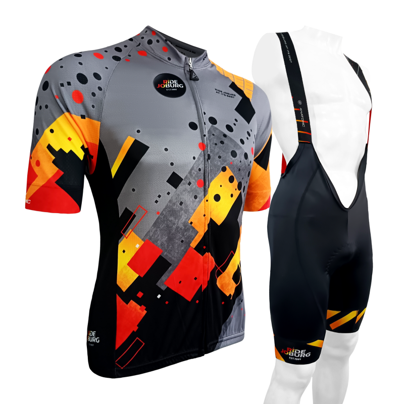 Ride Joburg Standard Jersey Grey and Bib COMBO