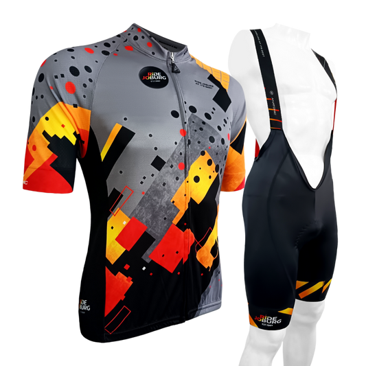 Ride Joburg Standard Jersey Grey and Bib COMBO