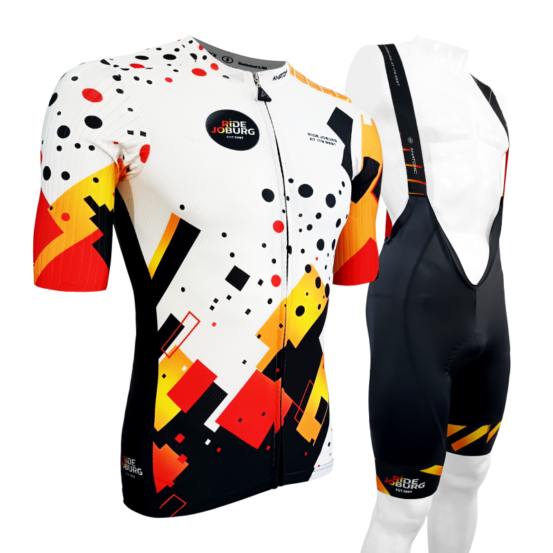 Ride Joburg Biotomic Jersey White and Bib COMBO