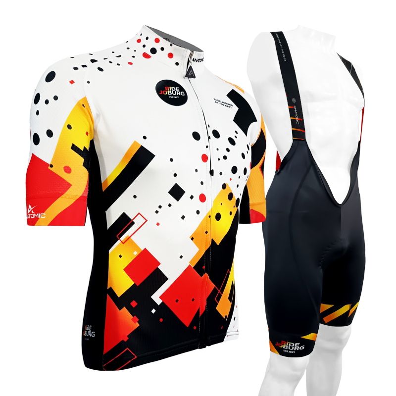 Ride Joburg Elite Jersey White and Bib COMBO