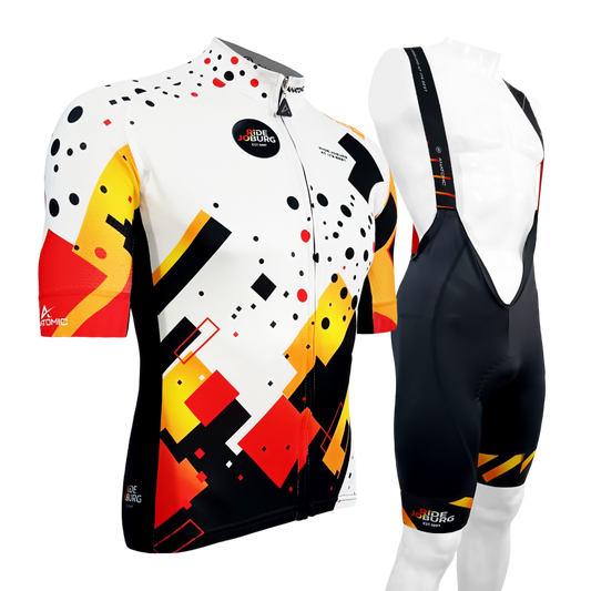 Ride Joburg Elite Jersey White and Bib COMBO