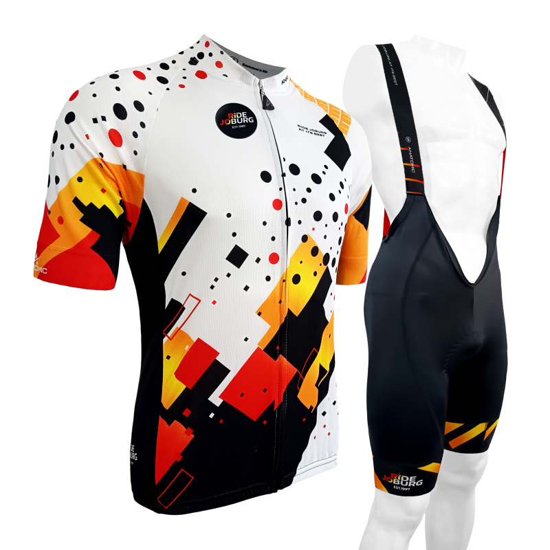 Ride Joburg Standard Jersey White and Bib COMBO