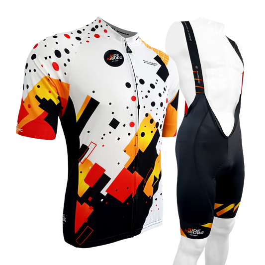 Ride Joburg Standard Jersey White and Bib COMBO
