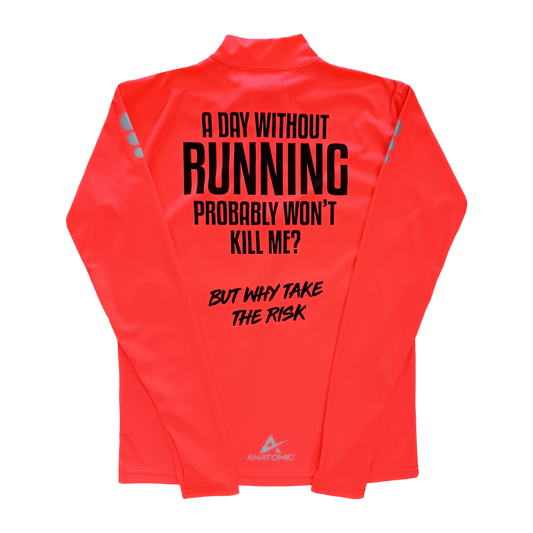 A day without Orange Vizi Longsleeve Running Shirt with Thumbhole